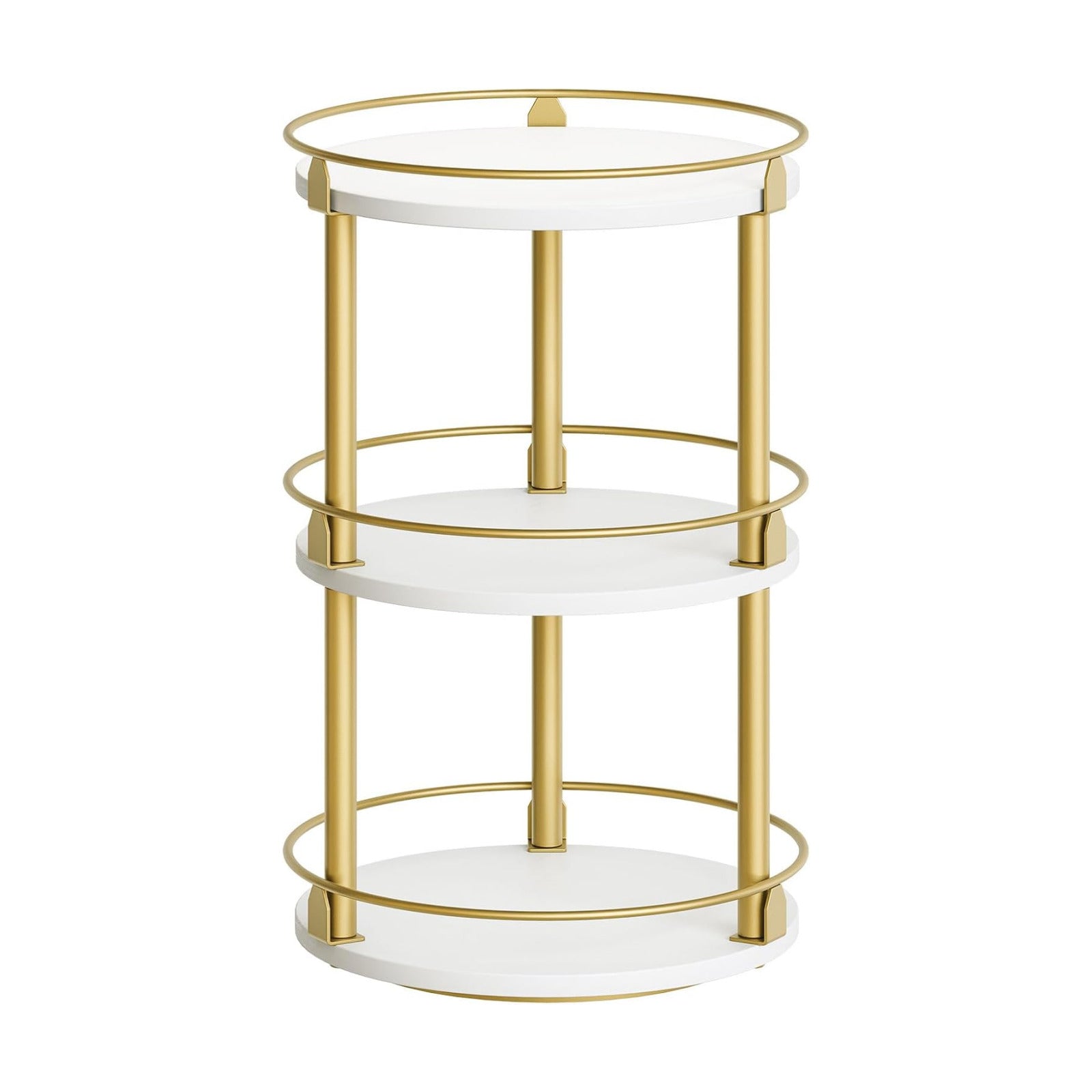 3-Tier Lazy Susan, Rotating Spice Rack, Spinning Organizer, Industrial Turntable Spice Rack for Cabinet, Kitchen