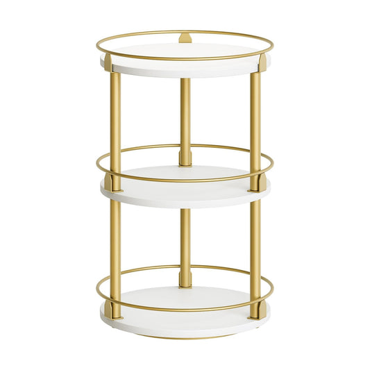 3-Tier Lazy Susan, Rotating Spice Rack, Spinning Organizer, Industrial Turntable Spice Rack for Cabinet, Kitchen
