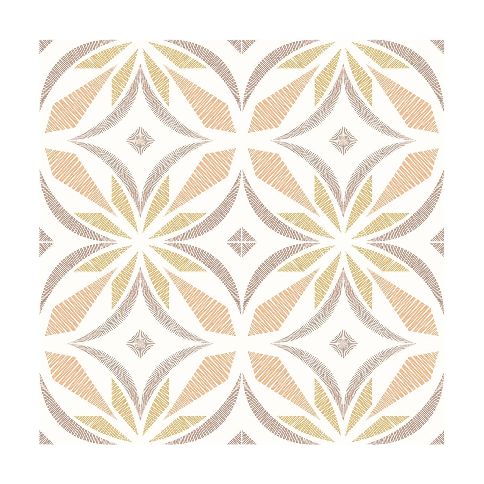 Peel and Stick Floor Tile / Orange / 7.87 x 7.87 / Set of 20