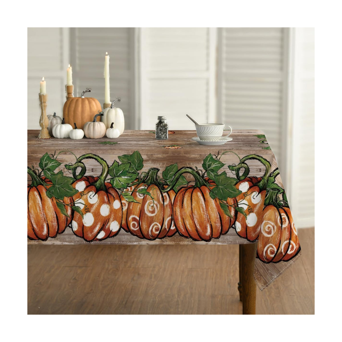 Horaldaily Fall Tablecloth 60 x 140 Inch Rectangular Thanksgiving