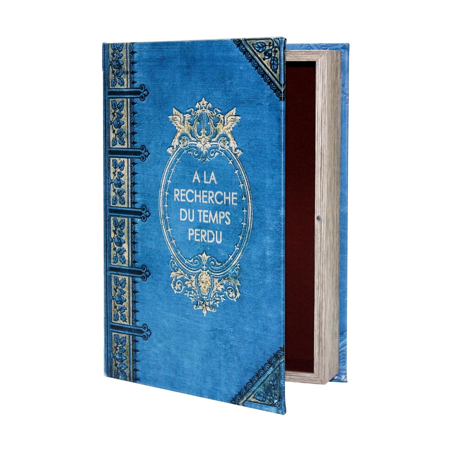 Book Box Decorative Storage Box Faux Wood / Literary Works - Blue