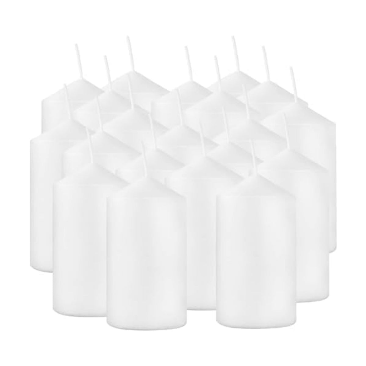 YOROXRG 2"x4" High White Pillar Candles, Set of 20 Unscented. Bulk Buy. Ideal for Halloween, Wedding, Emergency Lanterns, Household, Wedding and Home Décor Candlesticks