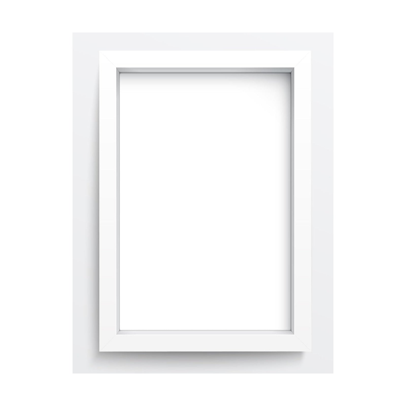 8x10.5 Shadow Box White Solid Pine Wood Picture Frame with Acid-Free Backing UV Acrylic & Hanging Hardware with 0.75