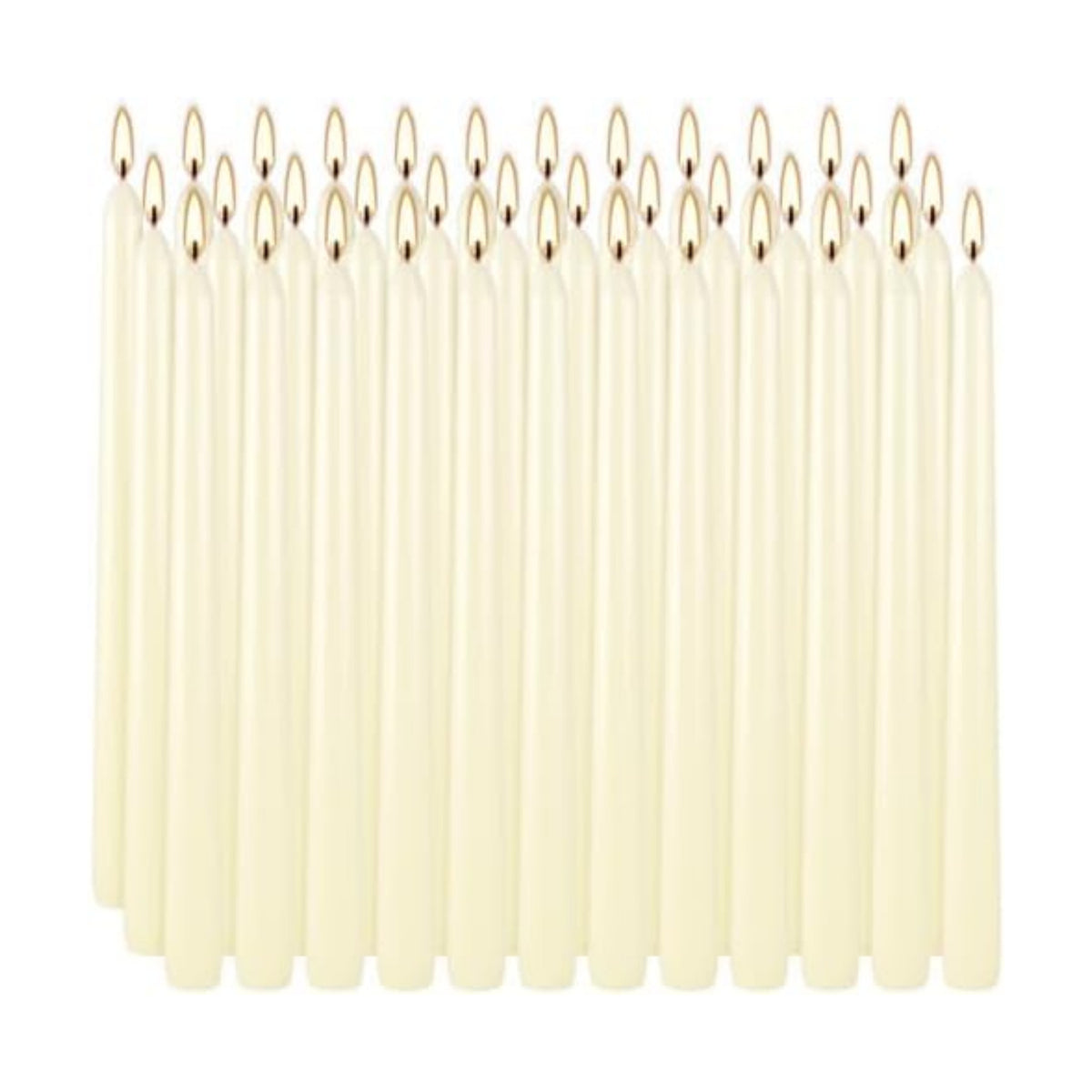 YOROXRG 36 Pack Ivory White Taper Candles, 7-8 Hours Burn Time, Unscented, Smokeless and Dripless, 0.8 x 10 Inch Dinner Candle Set for Household, Wedding, Party and Home Décor Candlesticks