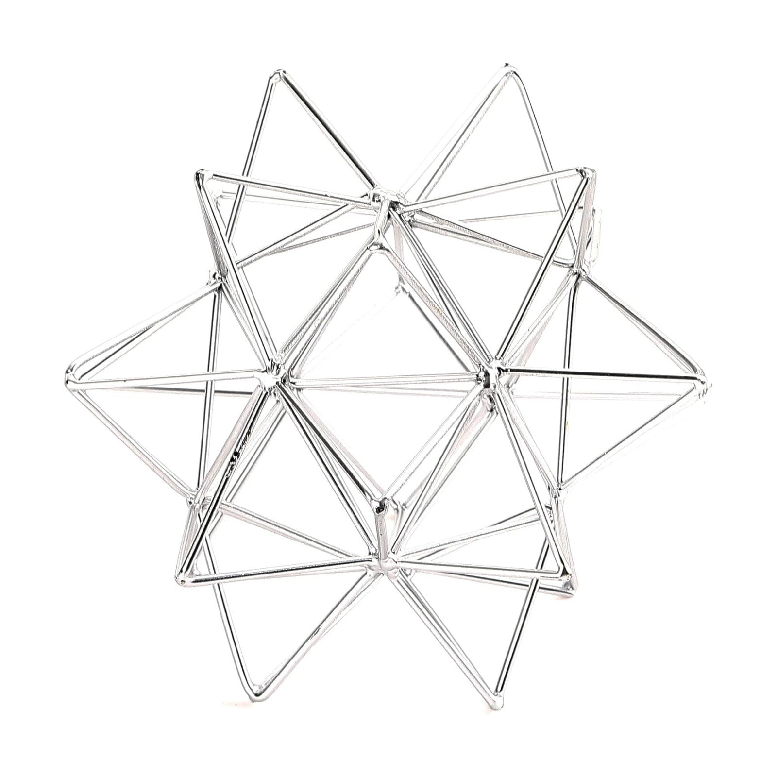 Metal Geometric Table Top Decor / Sliver