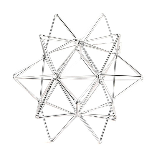 Metal Geometric Table Top Decor / Sliver