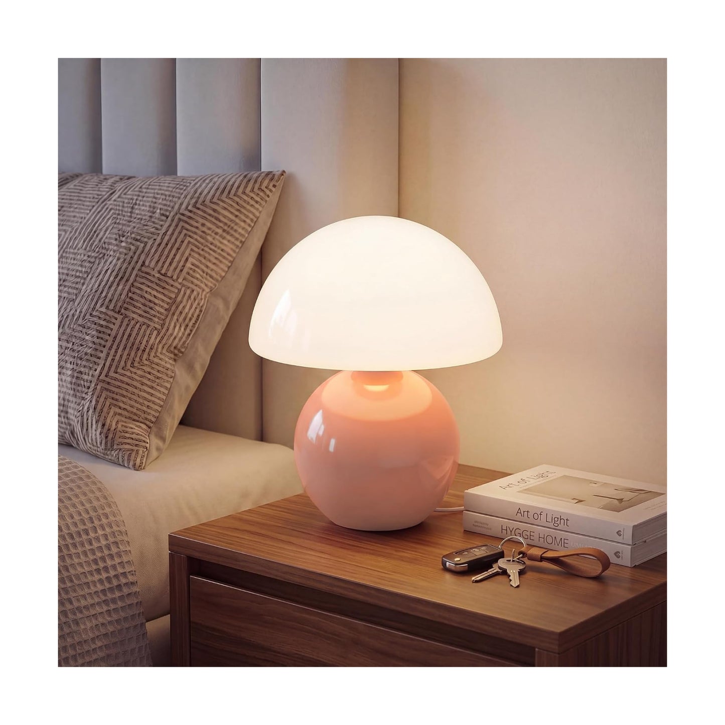 Mushroom Lamp Desk Lamp / Pink