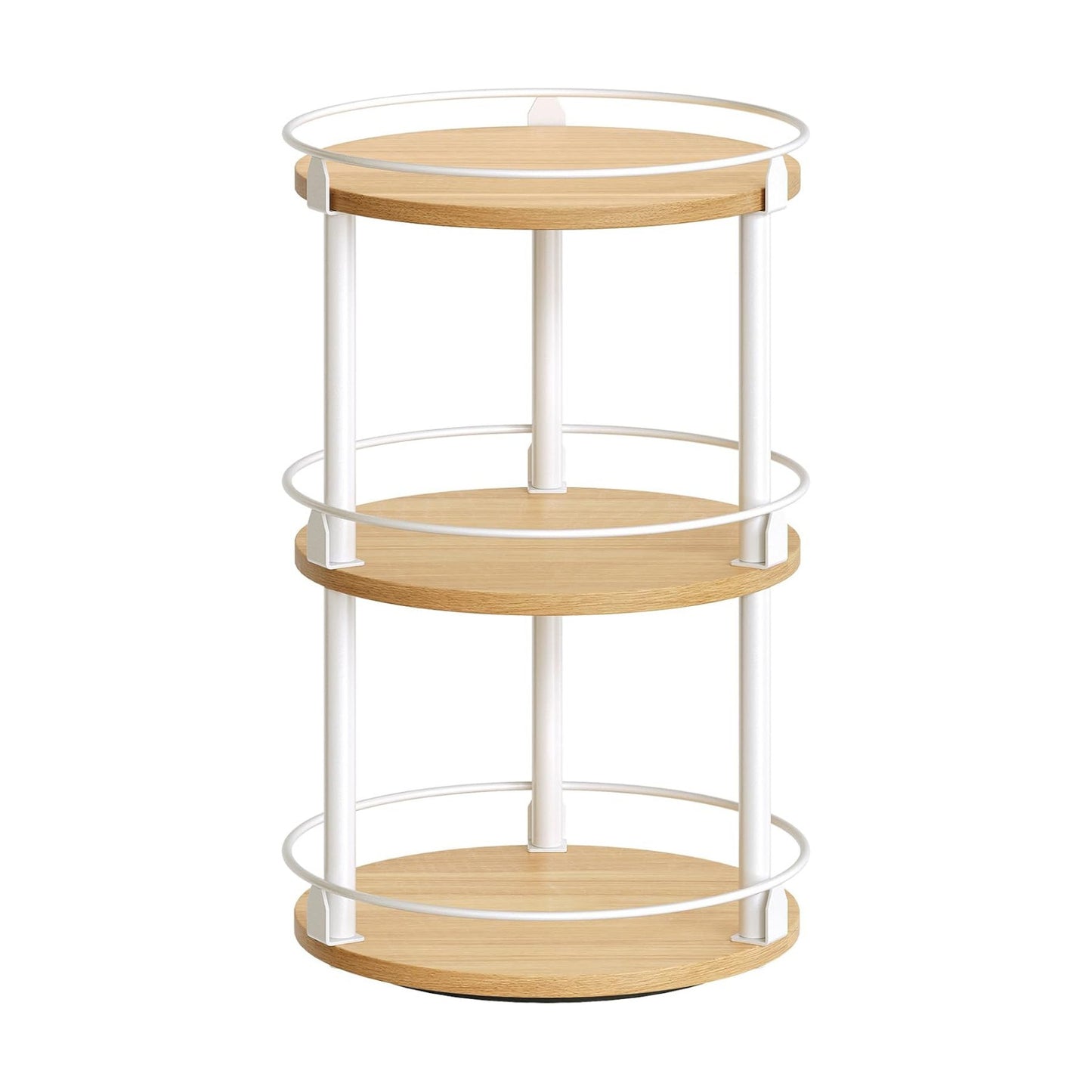 3-Tier Lazy Susan Organizer, Rotating Spice Rack, Spinning Organizer, Industrial Turntable Spice Rack Organizer for
