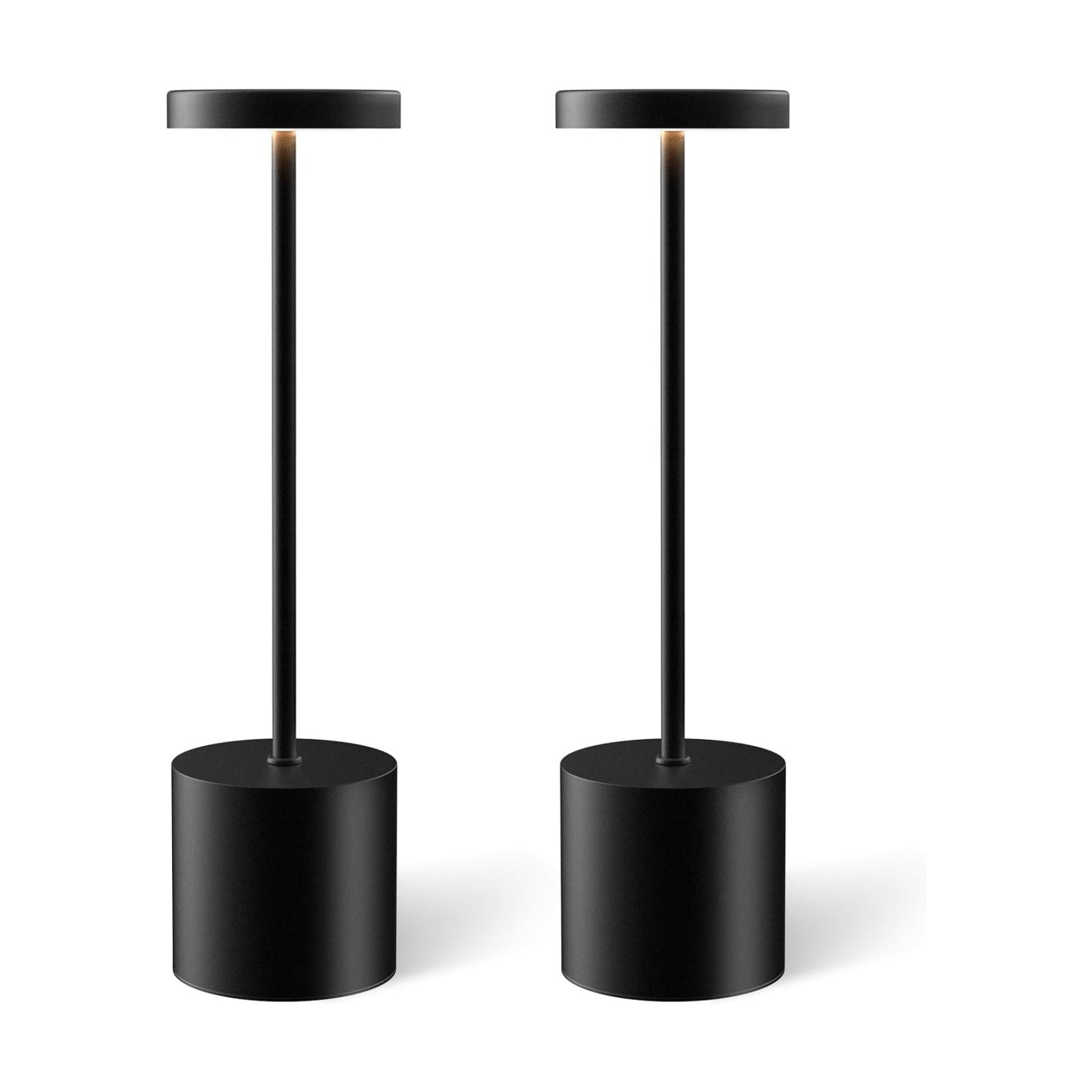 Cordless Table Lamp Set of 2, Rechargeable 5000mAh Battery Operated Outdoor Table Lamps, Portable LED Desk Lamp, 3