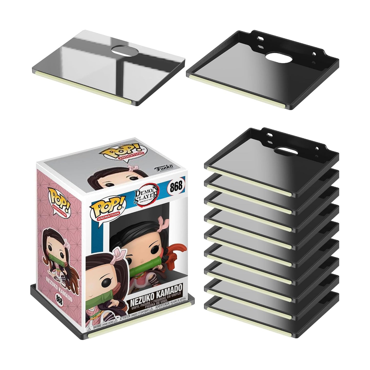 12-Pack Wall Shelves for Funko Pop Figures, Boxed or Unboxed, 5X4 Inches | Wall Mount Storage Organizer for Room Decor