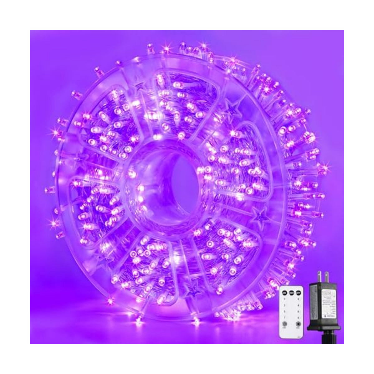JMEXSUSS 400 LED Purple Halloween Lights Outdoor, Purple String Lights