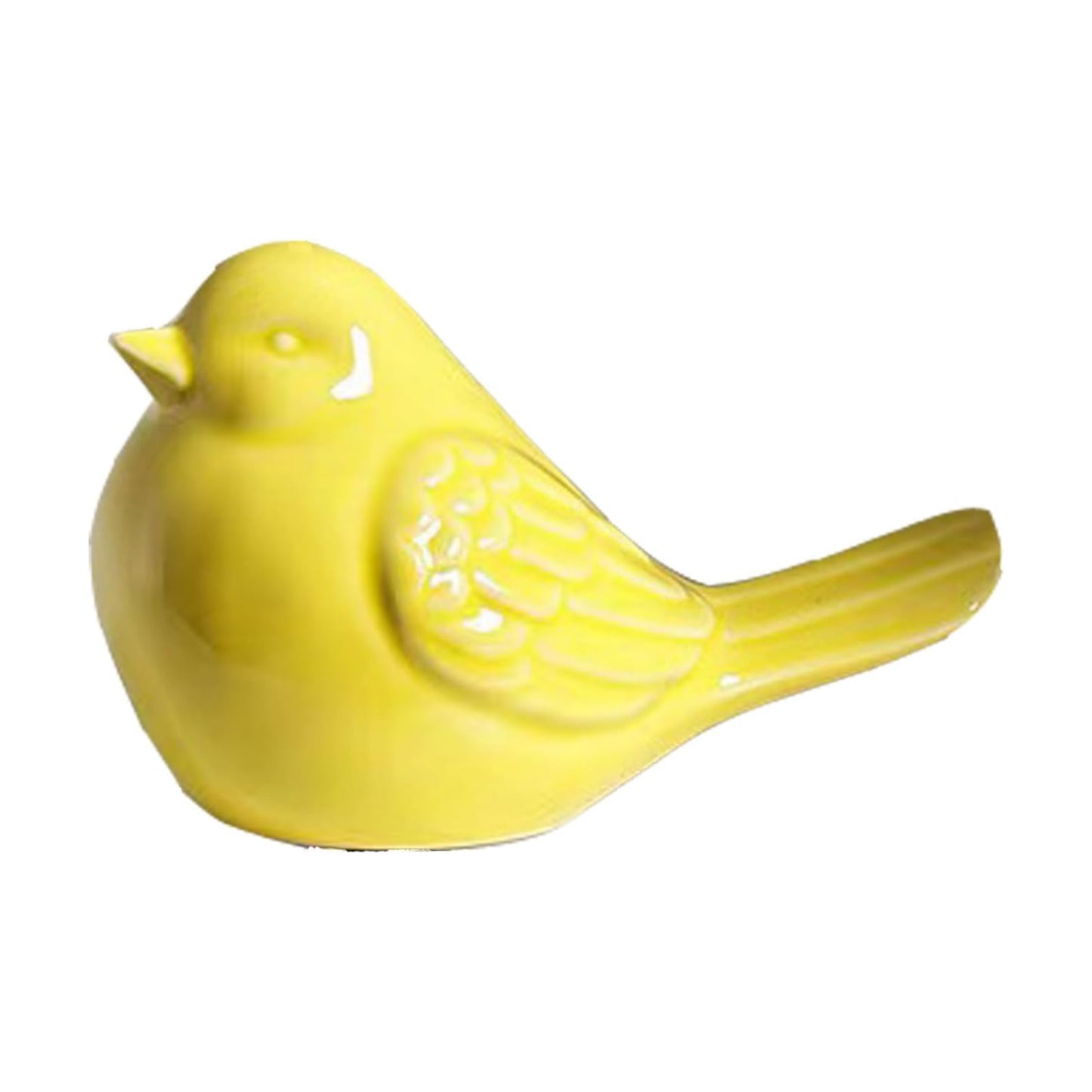 Ceramic Birds Statues Home Decor Modern Style Decorative Ornaments Animal Figurines / Yellow