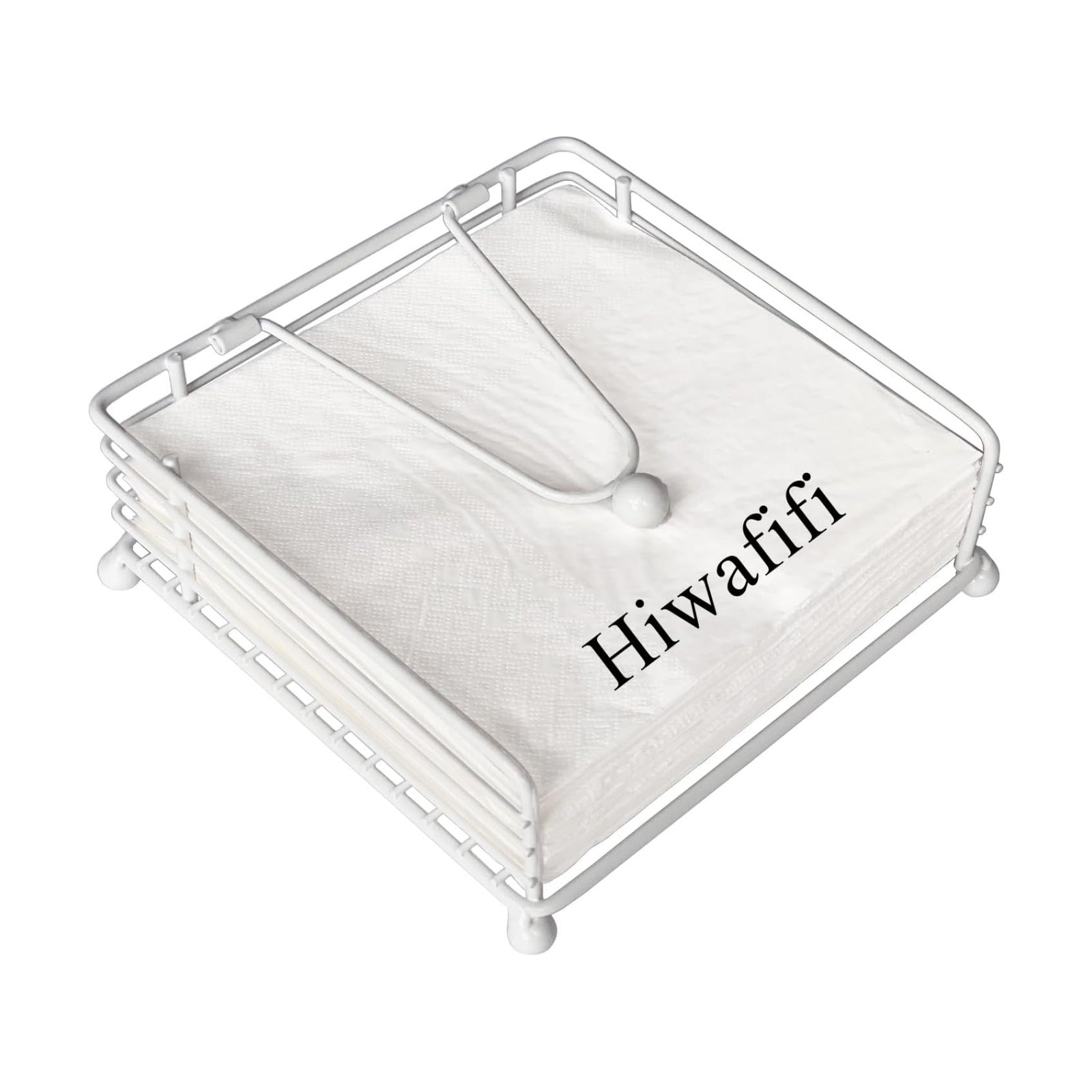 Napkin Holder / Square Cocktail Paper Holder of Elegant / White