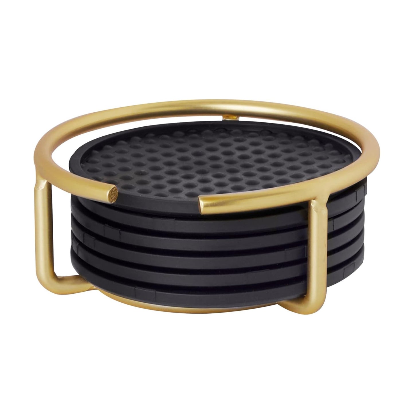Holder Modern Table Drink Coasters / Gold / Set of 6