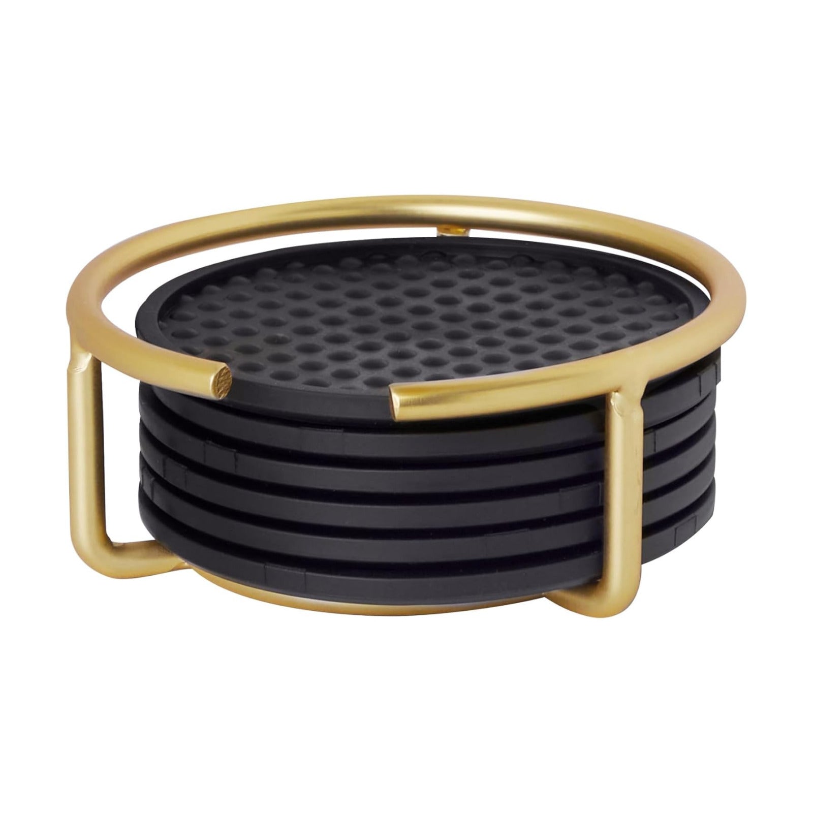Holder Modern Table Drink Coasters / Gold / Set of 6