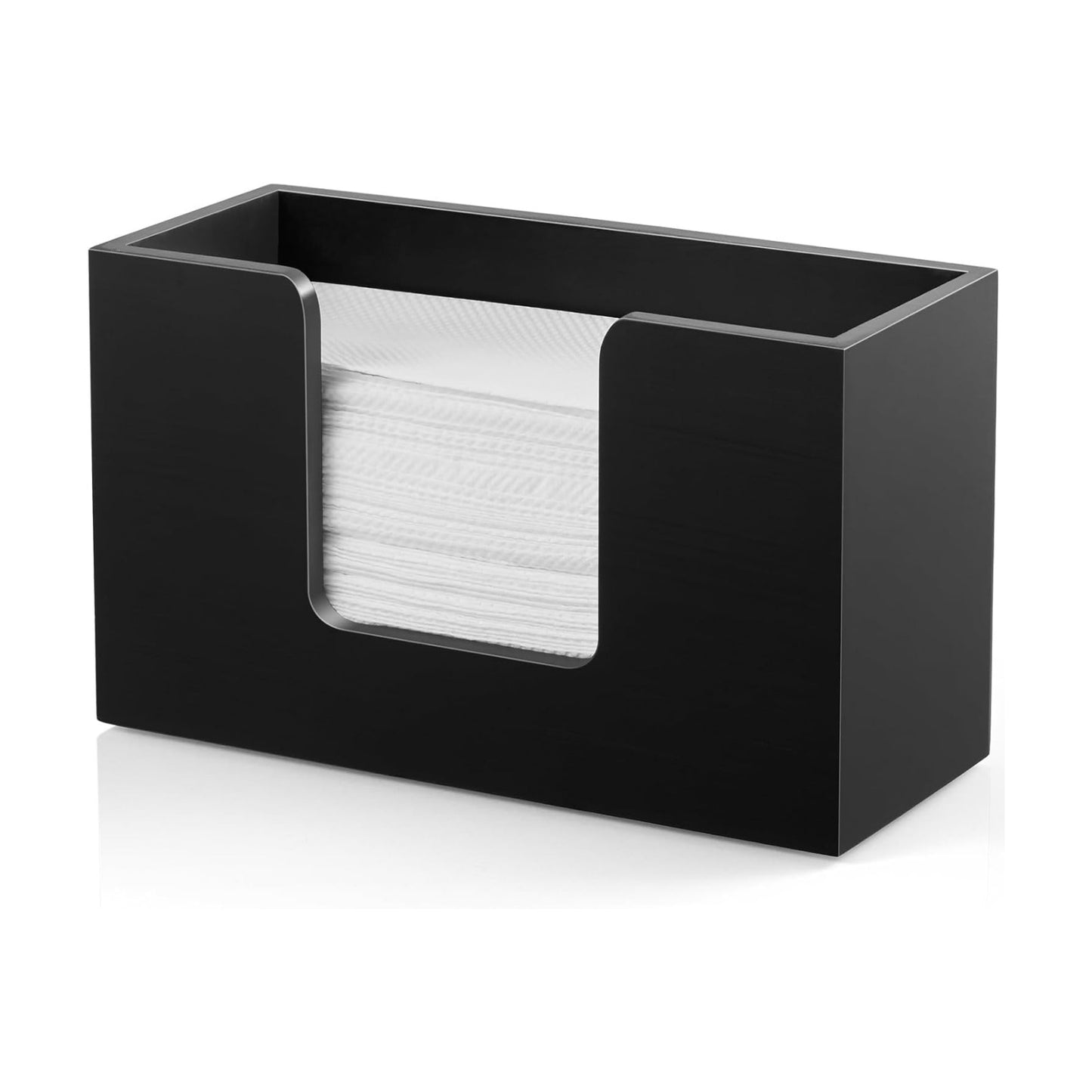 Bathroom Guest Towel Holder for Multifold C-Fold Z-Fold Trifold Hand / 11.02 x 4.65 x 6.57 / Black