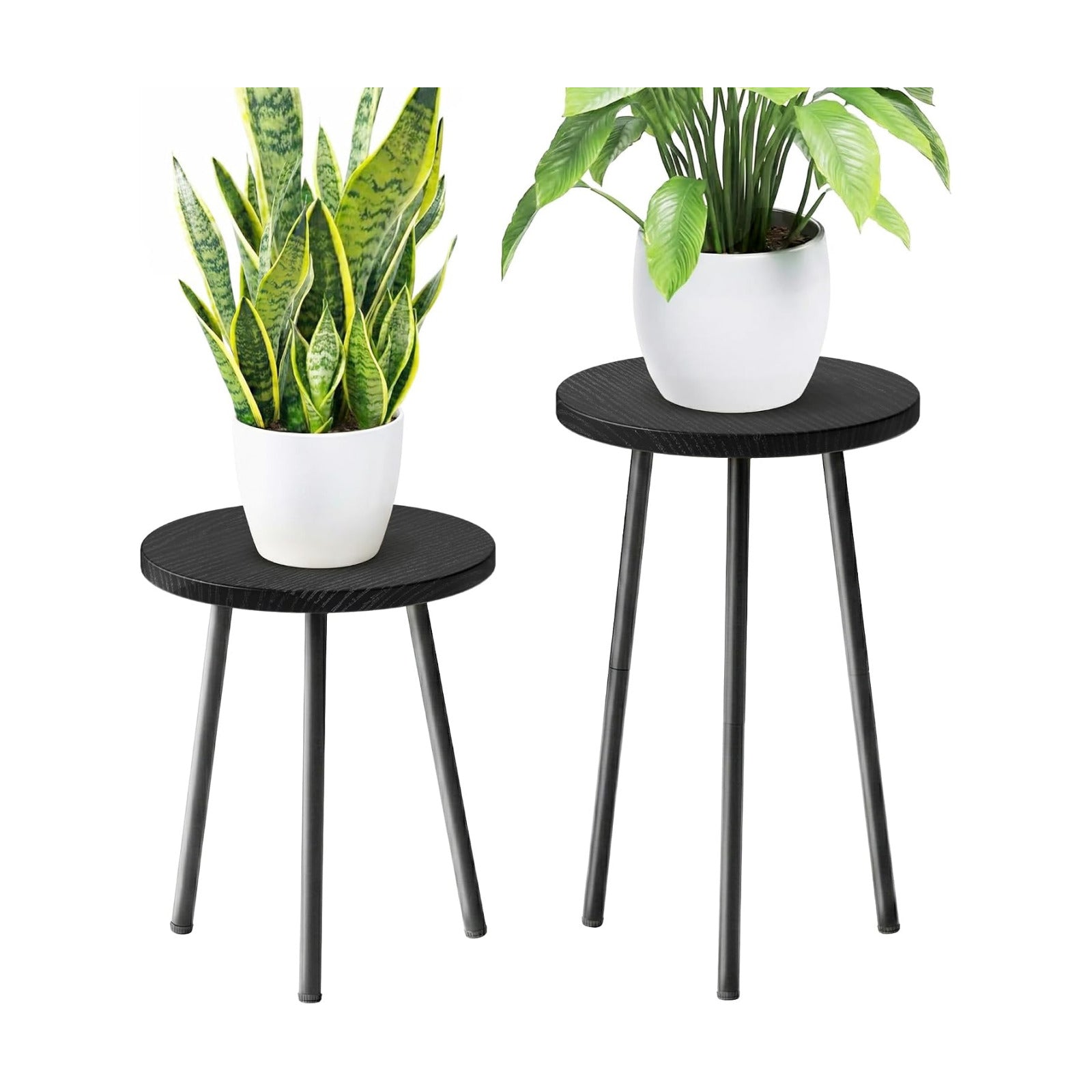 Plant Stand Indoor 2 Pack: Plant Stand Round Plant Table for Indoor | Mid Century Modern Decor - Indoor Plant Stand for