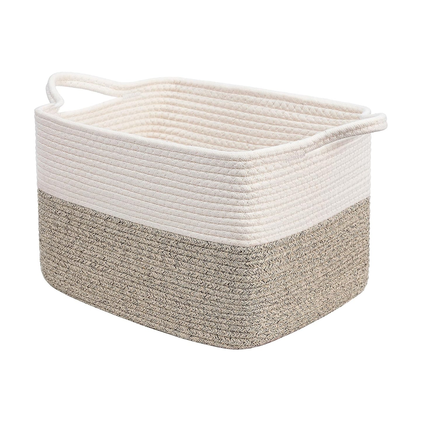 Woven Storage Baskets for Organizing / Light Brown / 13"L x 10"W x 9"H