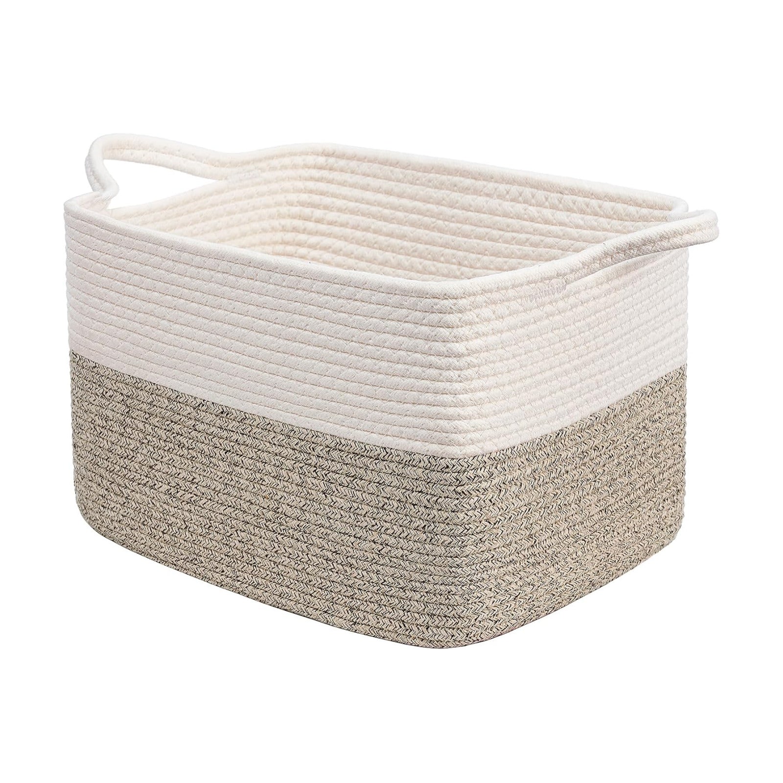 Woven Storage Baskets for Organizing / Light Brown / 13"L x 10"W x 9"H