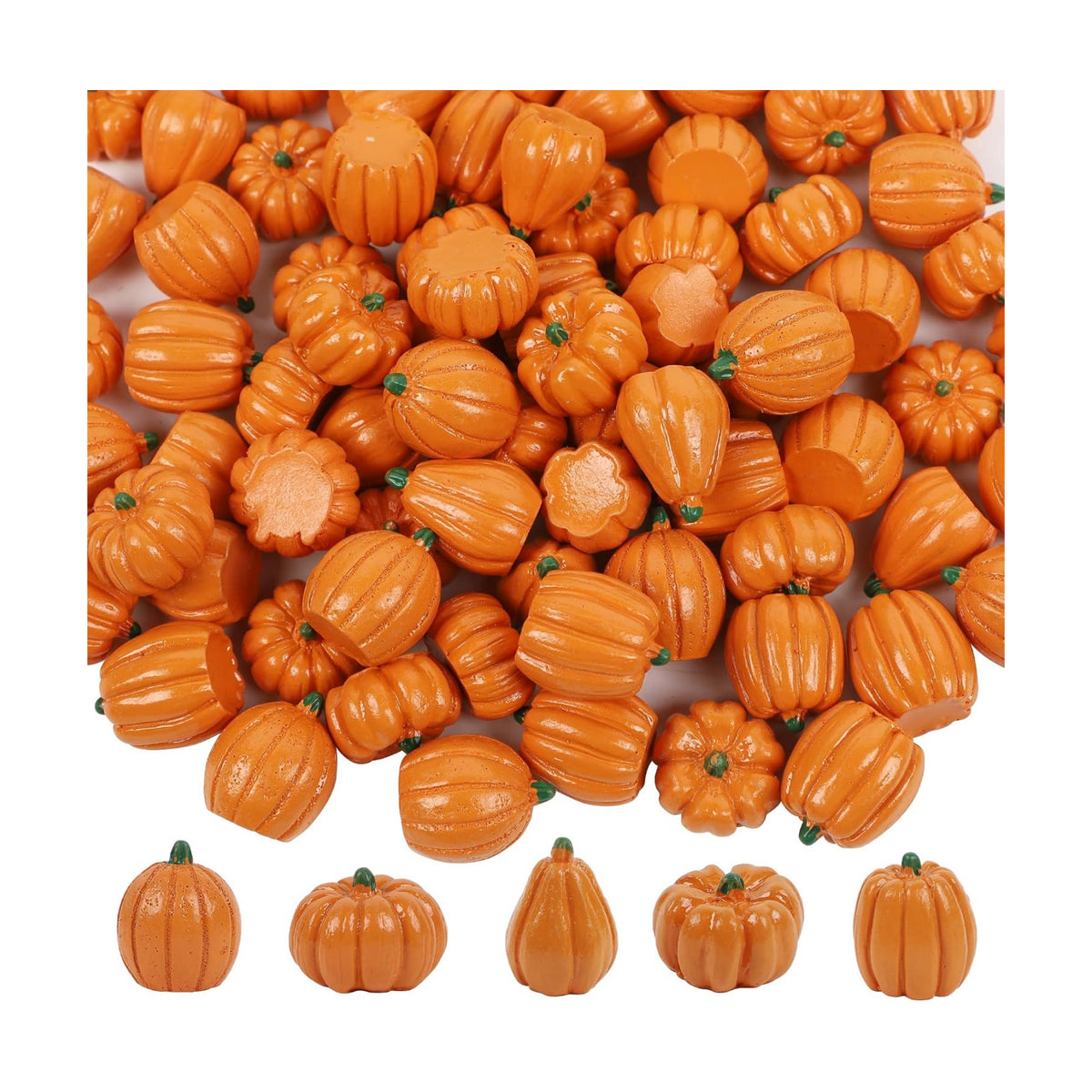 winemana 80Pcs Mini Pumpkins for Crafts, Fall Decorations for Home, Orange