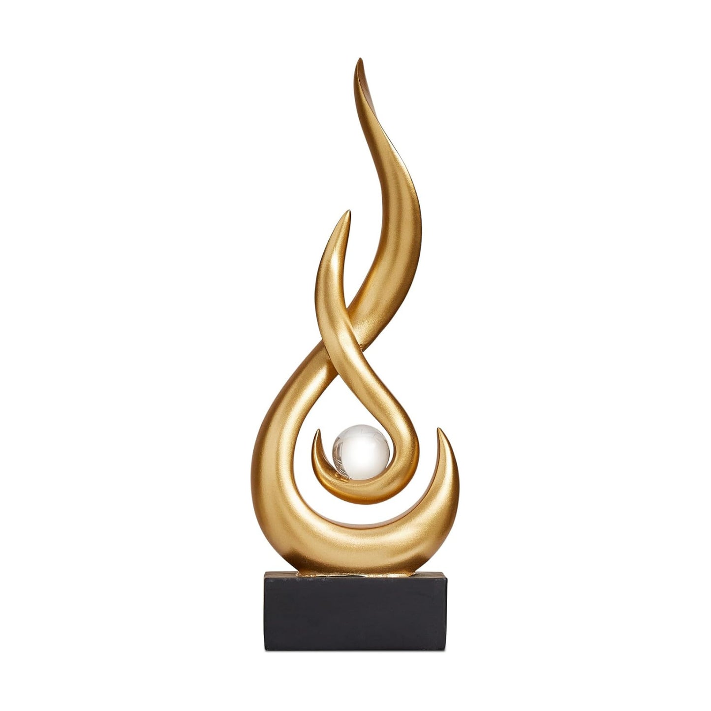 Resin Flame Statue Modern Centerpiece Ornaments / Gold