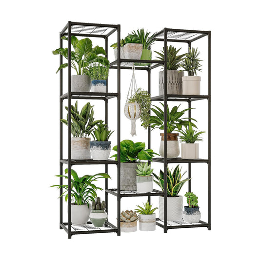 Bamworld Plant Stand Outdoor Metal Plant Shelf for Multiple Plants Large Plant Holder Waterproof for Garden Living Room