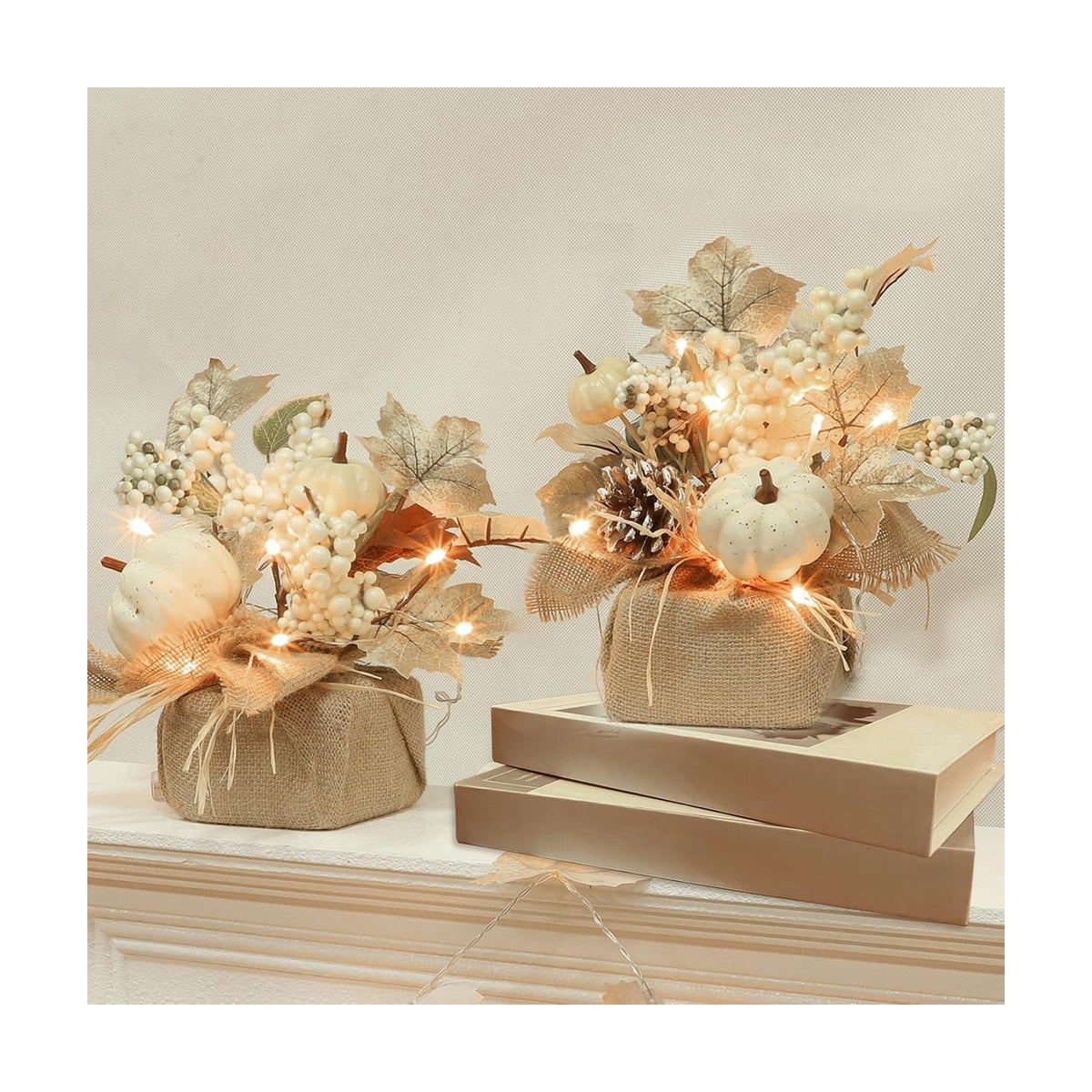Timer - 2 Pack Fall Tabletop Maple Tree with 20LEDs