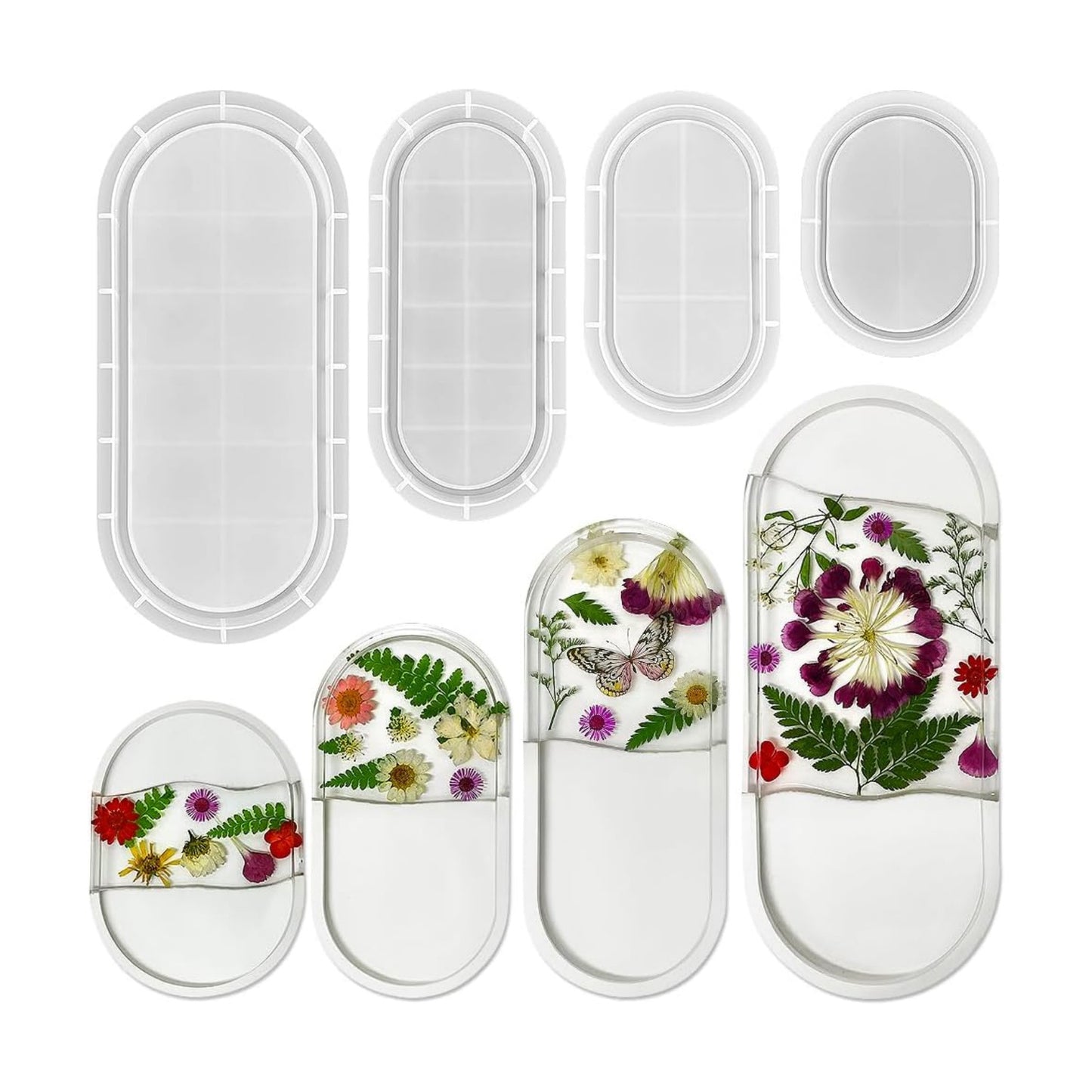 5.7'' Oval Tray Mold / Set of 12
