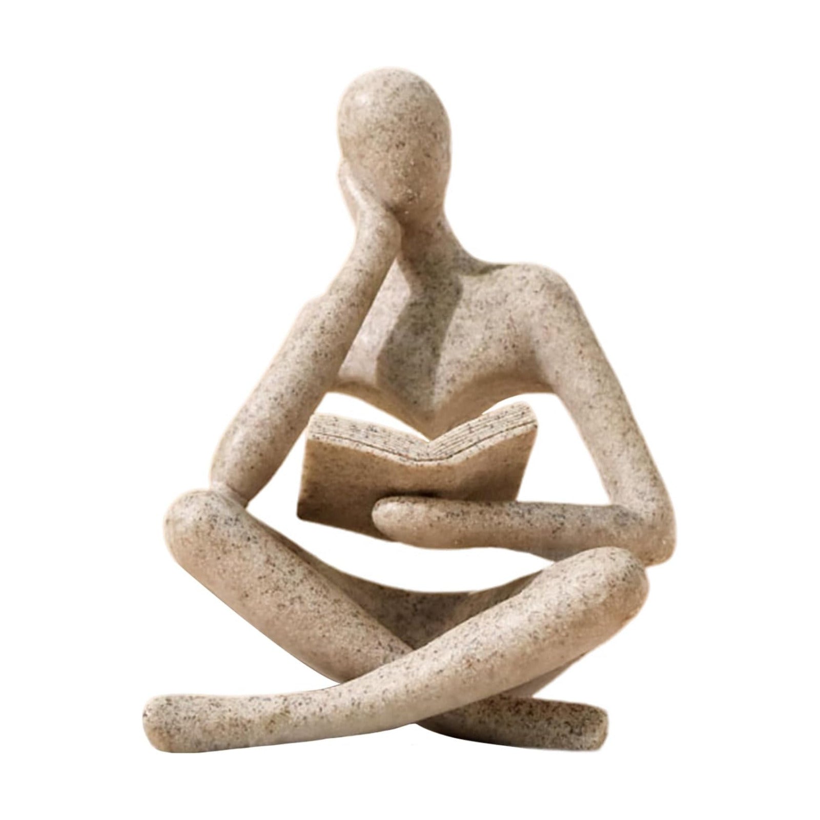 UTTCMK Bookshelf Decor Thinker Statue - Abstract Art Reading Thinker Sculpture Figurine Aesthetic, Modern Home