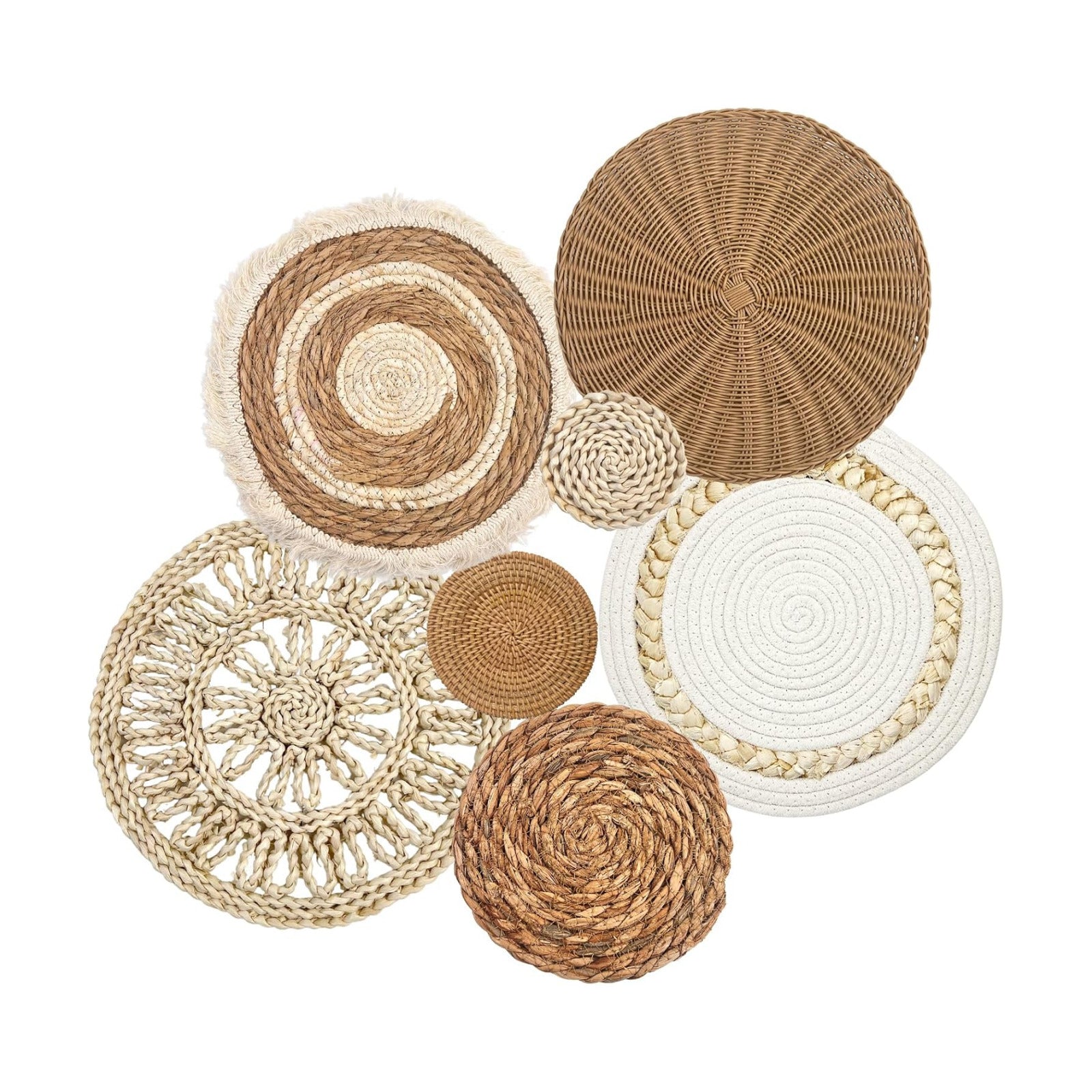 Boho Wall Baskets / Set of 7