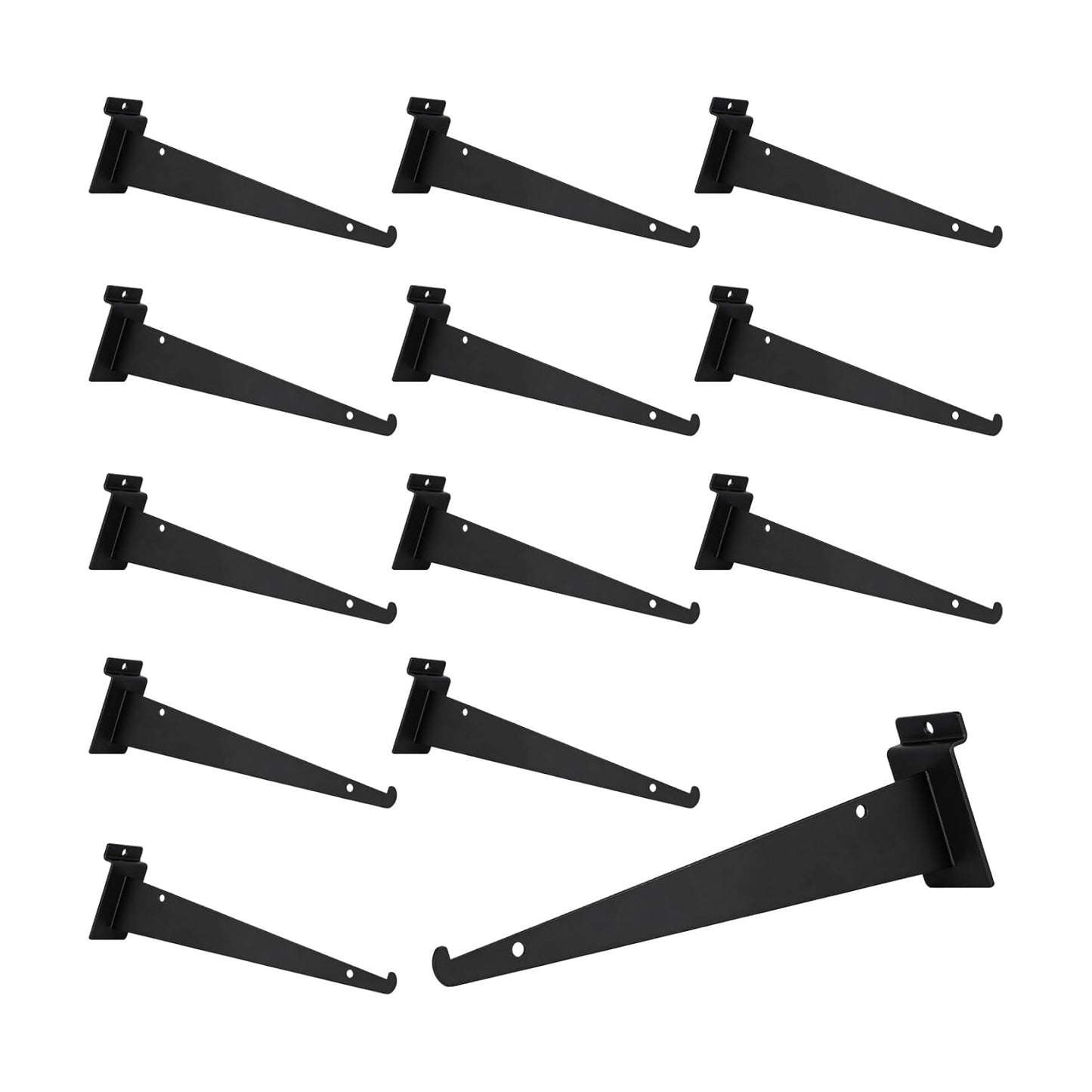 10 Inch Slatwall Shelf Bracket, Slatwall Accessories, Heavy Duty Slat Wall Shelf Bracket with Lip for Garage and Retail