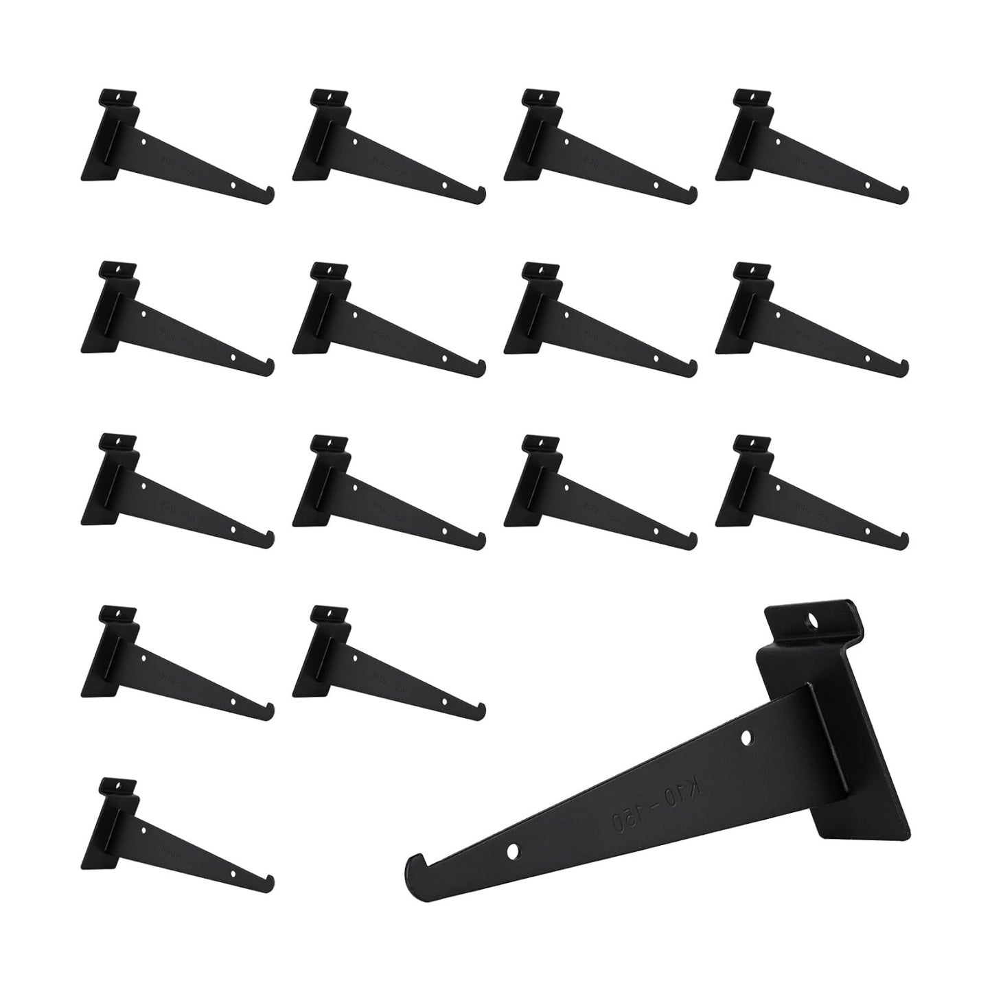 6 Inch Slatwall Shelf Bracket, Slatwall Accessories, Heavy Duty Slat Wall Shelf Bracket with Lip for Garage and Retail