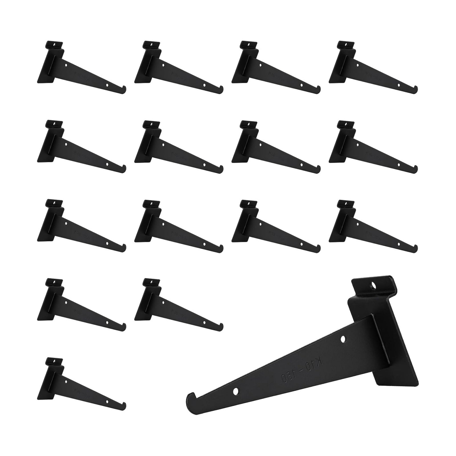 6 Inch Slatwall Shelf Bracket, Slatwall Accessories, Heavy Duty Slat Wall Shelf Bracket with Lip for Garage and Retail