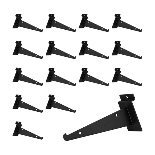 6 Inch Slatwall Shelf Bracket, Slatwall Accessories, Heavy Duty Slat Wall Shelf Bracket with Lip for Garage and Retail