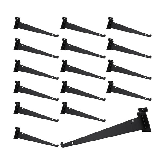 12 Inch Slatwall Shelf Bracket, Slatwall Accessories, Heavy Duty Slat Wall Shelf Bracket with Lip for Garage and Retail