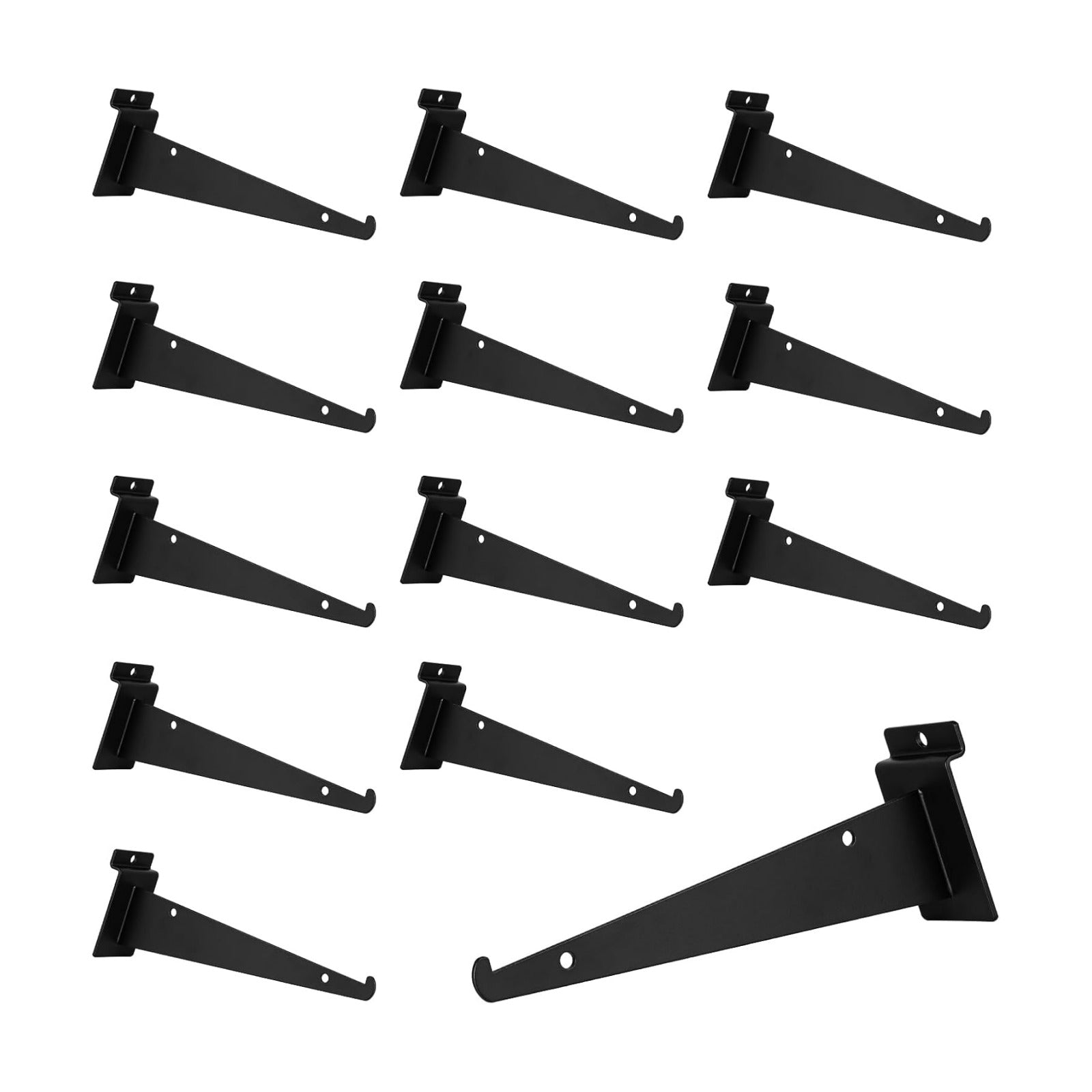 8 Inch Slatwall Shelf Bracket, Slatwall Accessories, Heavy Duty Slat Wall Shelf Bracket with Lip for Garage and Retail