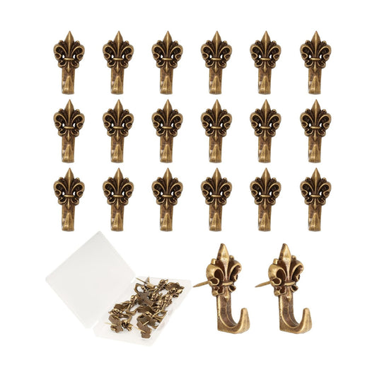 Zinc Alloy Pin Hooks Picture Hanging / Bronze / Set of 20