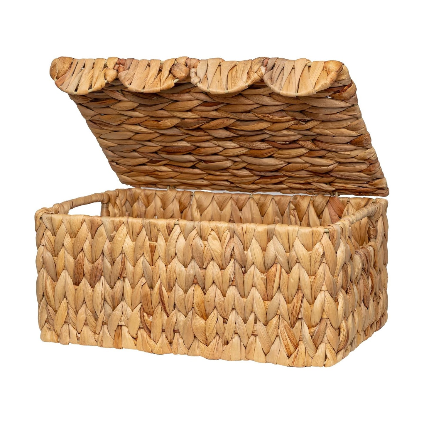 Wicker Basket / Handwoven Water Hyacinth Baskets / Natural