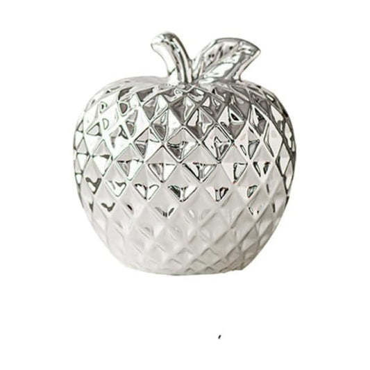 Ceramic Fruit Ornament Artificial Fruit Statue Decorative Fruit Figurine Portable Table / Silver