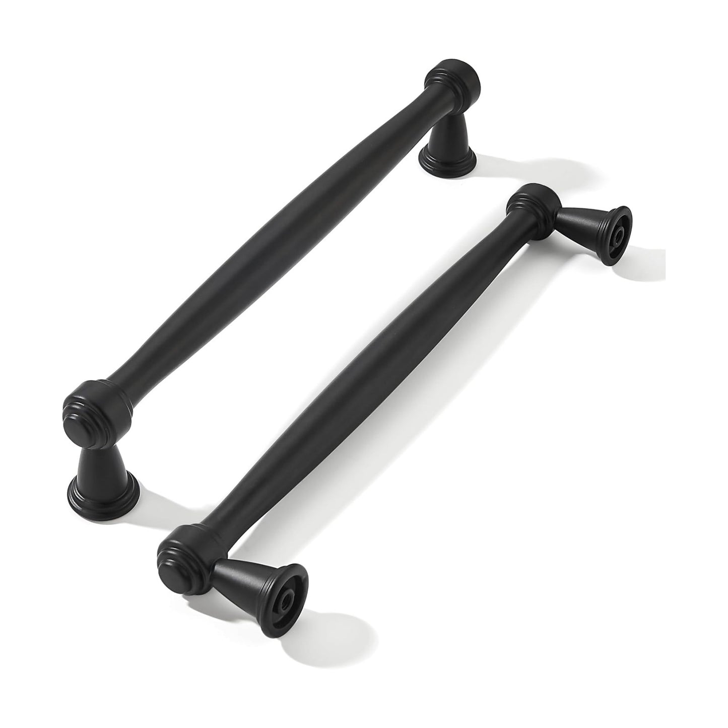 6-1/ Cabinet Pulls Kitchen Matte Cabinet / 6-1/4 Inch Hole Center / Black / 4 Inch / Set of 10
