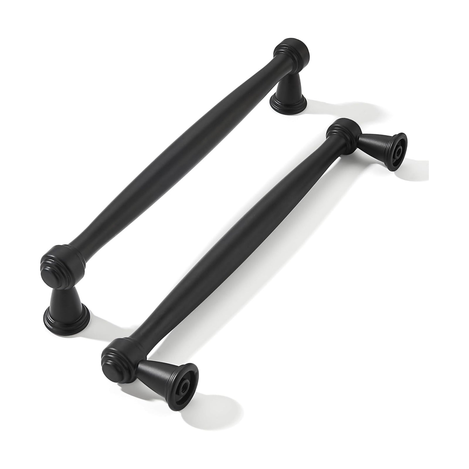 6-1/ Cabinet Pulls Kitchen Matte Cabinet / 6-1/4 Inch Hole Center / Black / 4 Inch / Set of 10
