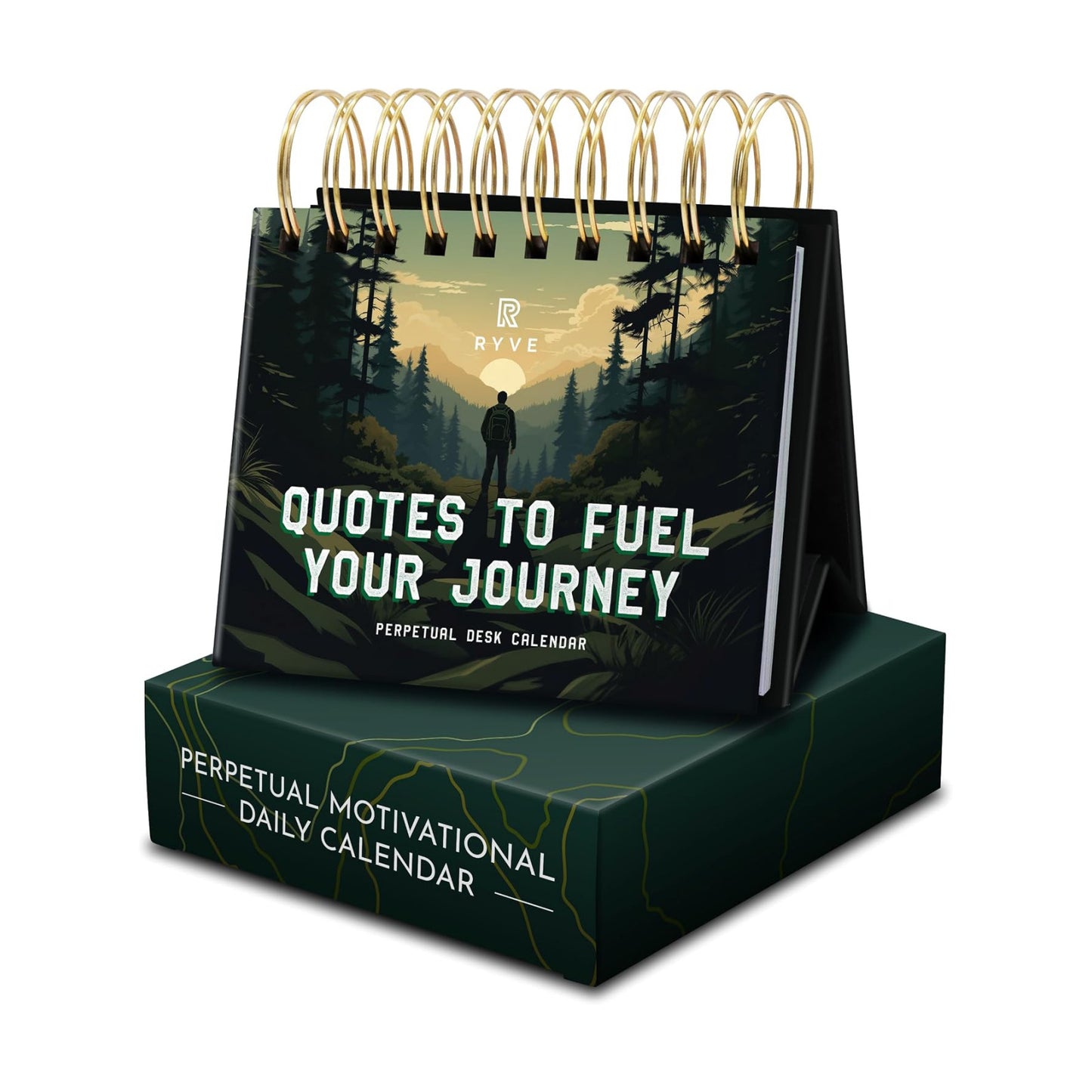 Inspirational Gifts for Men, Motivational Desk Calendar, 366 Daily Quotes | Office Gifts for Men, Perpetual