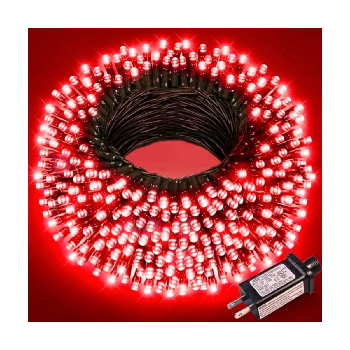 100FT 300 LED Christmas Lights Outdoor, Christmas Tree Lights, Red