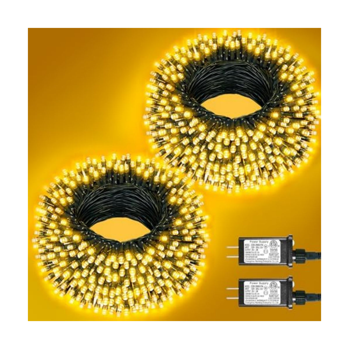 2 Pack Christmas Lights Outdoor, Total 200FT 600 LED Christmas Tree Lights