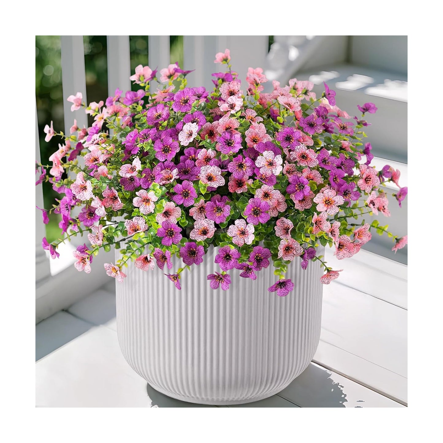 Artificial Fake Plants Flowers / Purple Pink