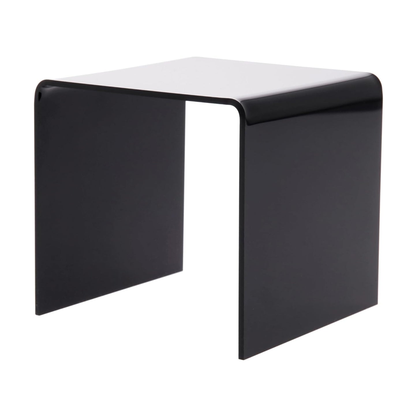 Acrylic Square Display Riser / 4 x 4 x 4 / Black