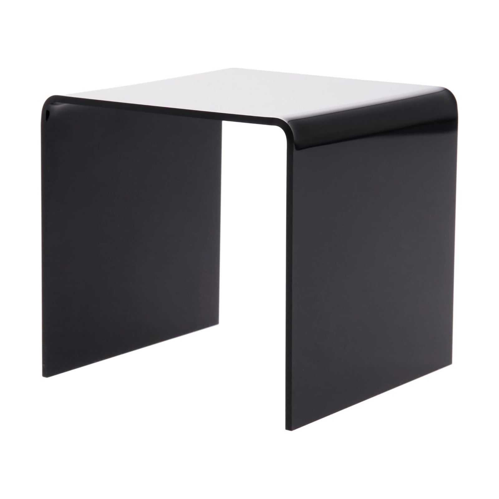 Acrylic Square Display Riser / 4 x 4 x 4 / Black