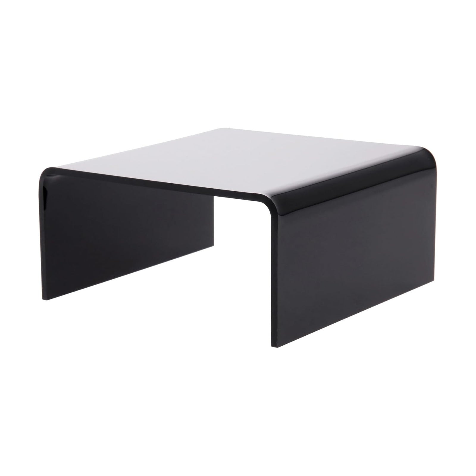 Acrylic Short Square Display Riser / 2 x 4 x 4 / Black