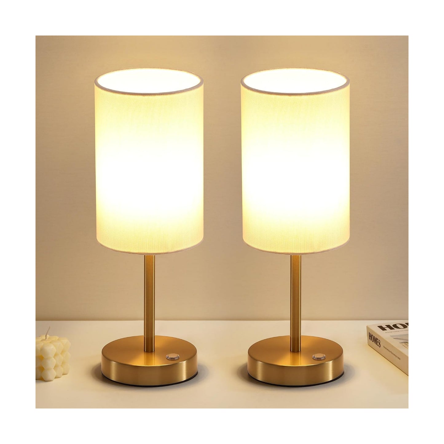 KDG Gold Cordless Table lamp, Portable Bedside 4000mAh LED Desk Lamp | Rechargeable 3 Brightness Levels Emergency