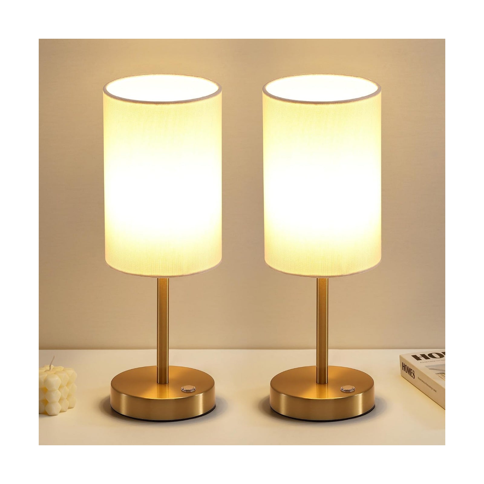 KDG Gold Cordless Table lamp, Portable Bedside 4000mAh LED Desk Lamp | Rechargeable 3 Brightness Levels Emergency